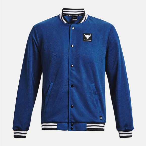 Under Armour Project Rock Mesh Varsity Blue Jacket Mens Size Large (1377437-471) - Picture 3 of 9